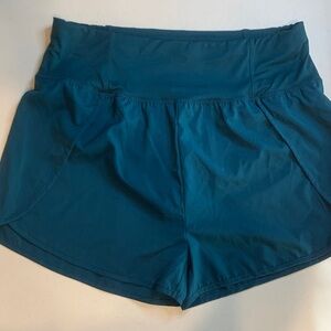 Zenana Outfitters Women's Blue Athletic Shorts size 2 X back zip pocket